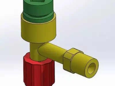 Auger valve Free 3D model