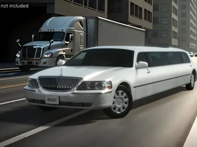 Luxury Lincoln Stretch Limousine Rigged for Maya 3D model