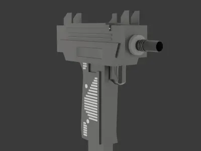 UZI Low-poly 3D model Low-poly 3D model