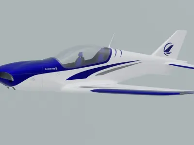 Airplane Blackshape 3D model