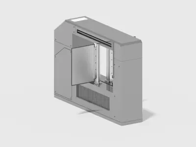 Subway Entry Gateway Low-poly 3D model