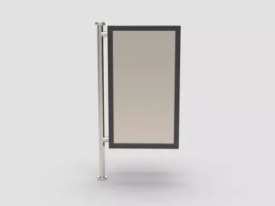 Style advertisement close to a urban street in city 3D model 5