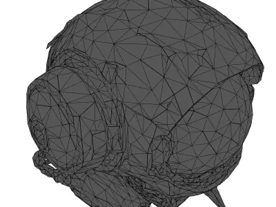 SciFi Robot Eye Drone Low-poly 3D model