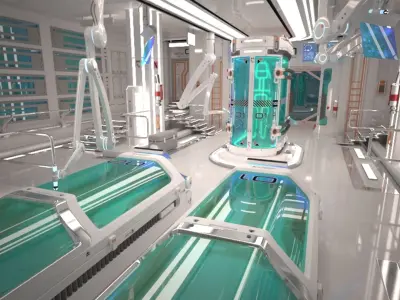 Sci-Fi Laboratoty Interior 2 3D model