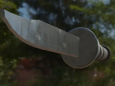 Combat Knife  Free low-poly 3D model