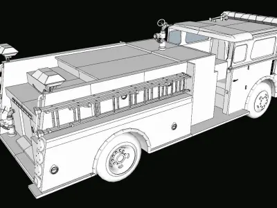 American LaFrance Low-poly 3D model