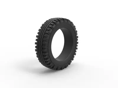 Military tire 12 Scale 1 to 25 3D print model
