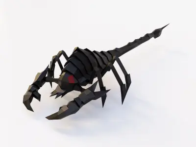 Scorpio 3d model paper scorpion Low-poly 3D model