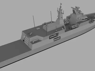 FFG MEKO A-200AN class Low-poly 3D model