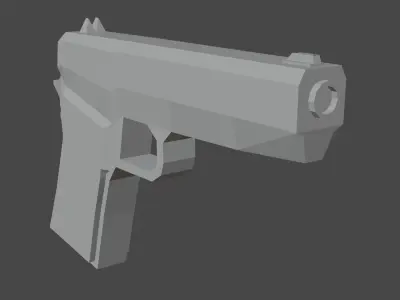 Lowpoly Gun Free for videogames Free low-poly 3D model