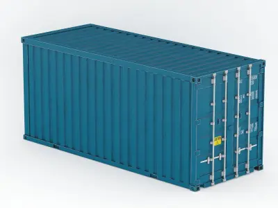 Generic Container 20ft PBR Realistic 3D model