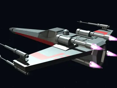 Star Wars - X Wing Low-poly 3D model