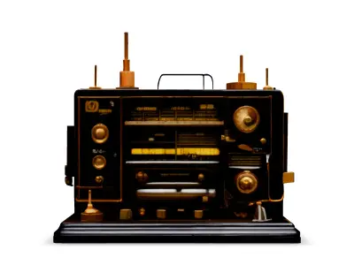 Vintage SciFi Radio Receiver 3D Model Low-poly 3D model