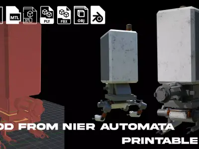 Printable POD from Nier Automata Drone 3D print model