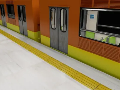Vagon metro CDMX 3D model