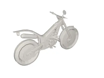 Bicycle motorcycle Low-poly 3D model
