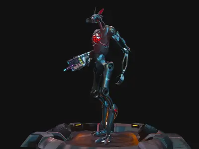 Robot Cyborg 4761A Low-poly 3D model