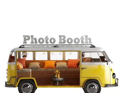 Realistic model of Photo Booth set 2 3D model