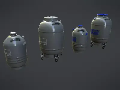 Chemical Container 7 Low-poly 3D model