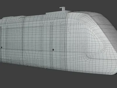 Utsunomiya tram HU300 exterior 3D model