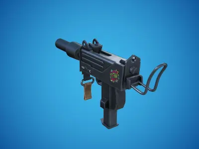 Fortnite Fan art gun Low-poly 3D model