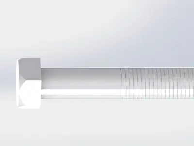 metric 16 bolts 3D model
