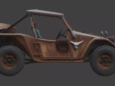 Wasteland Raider Nomad Buggy 3d Low-poly 3D model