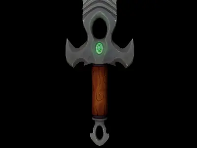 Dagger HandPaint Low-poly 3D model
