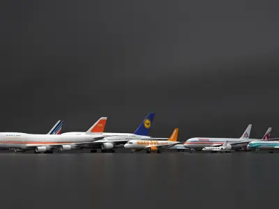  Commercial Airplanes Collection 