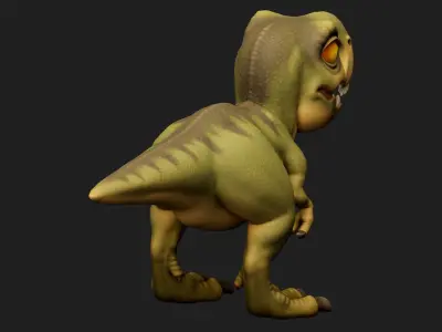 dinosaur Low-poly 3D model 11
