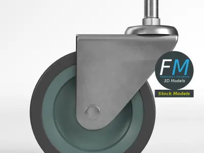 Threaded Stem Caster Wheel 3D model