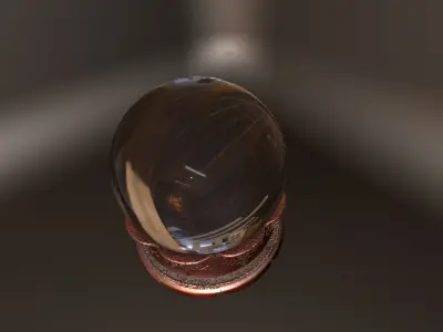 Antique Christmas Snow Globe 3D model