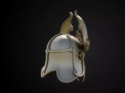 Stylized Persian Helmet - Crescent Jewel 3D print model