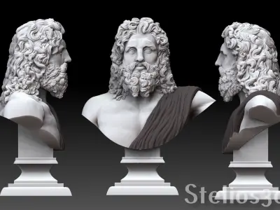 zeus bust  3D print model