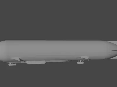 lowpoly Zeppelin Free 3D model
