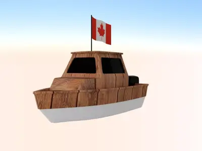 Caneda Fishing Boat 3D model