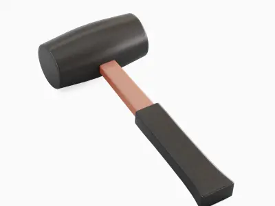 Rubber Mallet 01 3D model