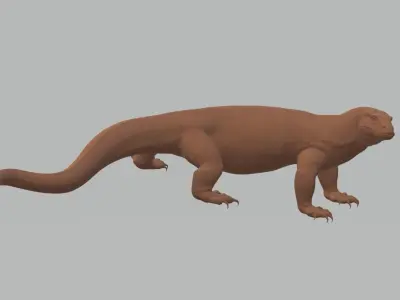 Waran lizard Free 3D print model