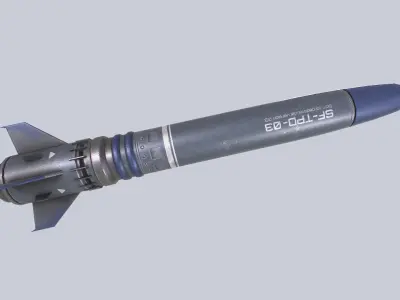 Scifi torpedo Low-poly 3D model buy