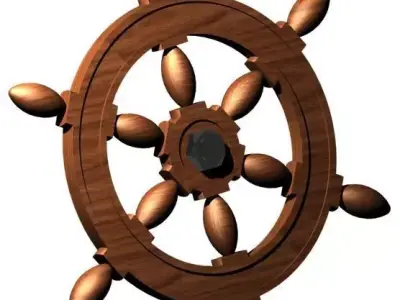 Steering wheel helm 3D model