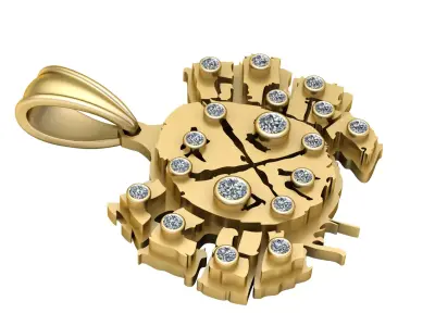  Lucky Cat 3D Pendant 3D print model