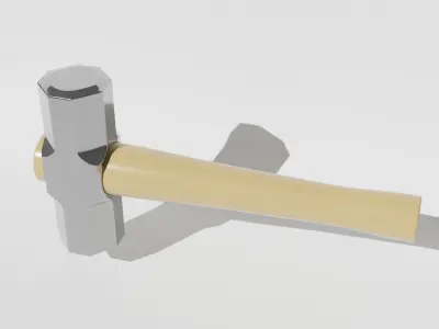 Hammer Free low-poly 3D model 5