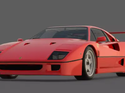 1987 Ferrari F40 3D Model  The Last Great Ferrari 3D model