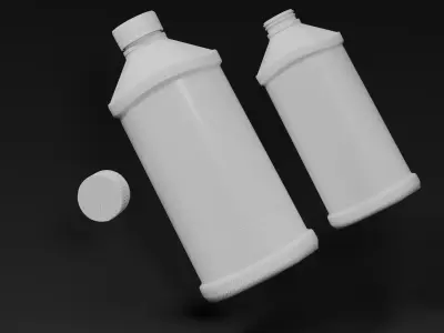 Low Poly Fire Starter Fuel Bottle - Game Ready Survival Prop Low-poly 3D model