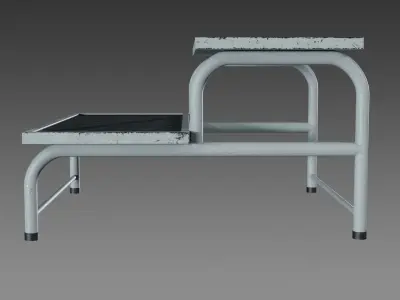 Double Step Stool Low-poly 3D model