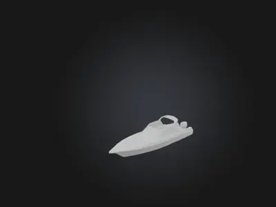 Custom Boat Model Low-poly 3D model