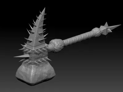 High-poly model Hammer thor 3D model