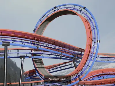 Acrobatic Tracks 3D model 3D Model Pack