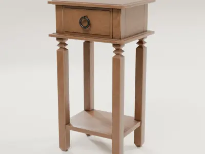 Antique Wood Table 3D model