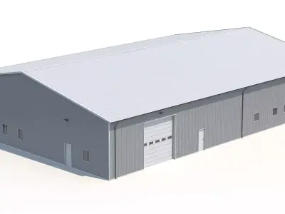 6 Industrial Buildings Collection 3D Model Pack
